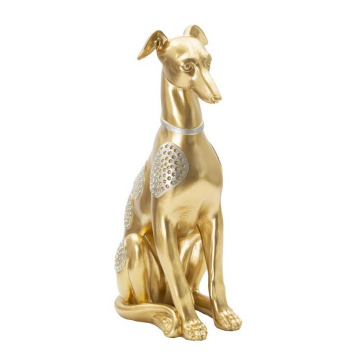 Paris Prix Statuette Design en Résine  Chien Assis  29cm Or