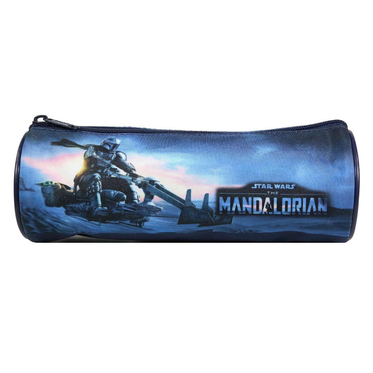 Bagtrotter BAGTROTTER Trousse scolaire ronde Disney Star Wars / The Mandalorian Bleue