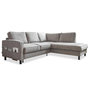 Voir la diapositive 1 : BEST MOBILIER Molly - canapé d'angle droit 5 places convertible en tissu