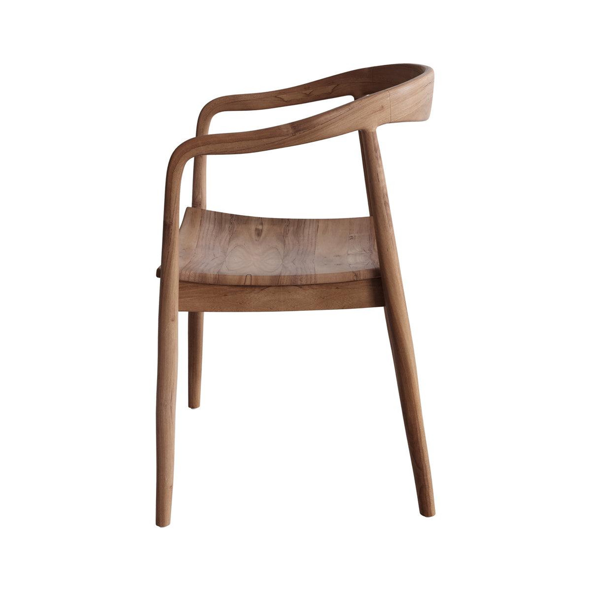 Voir la diapositive 3 : MAISON PAVANE Chaise en bois de teck biseauté-lombok