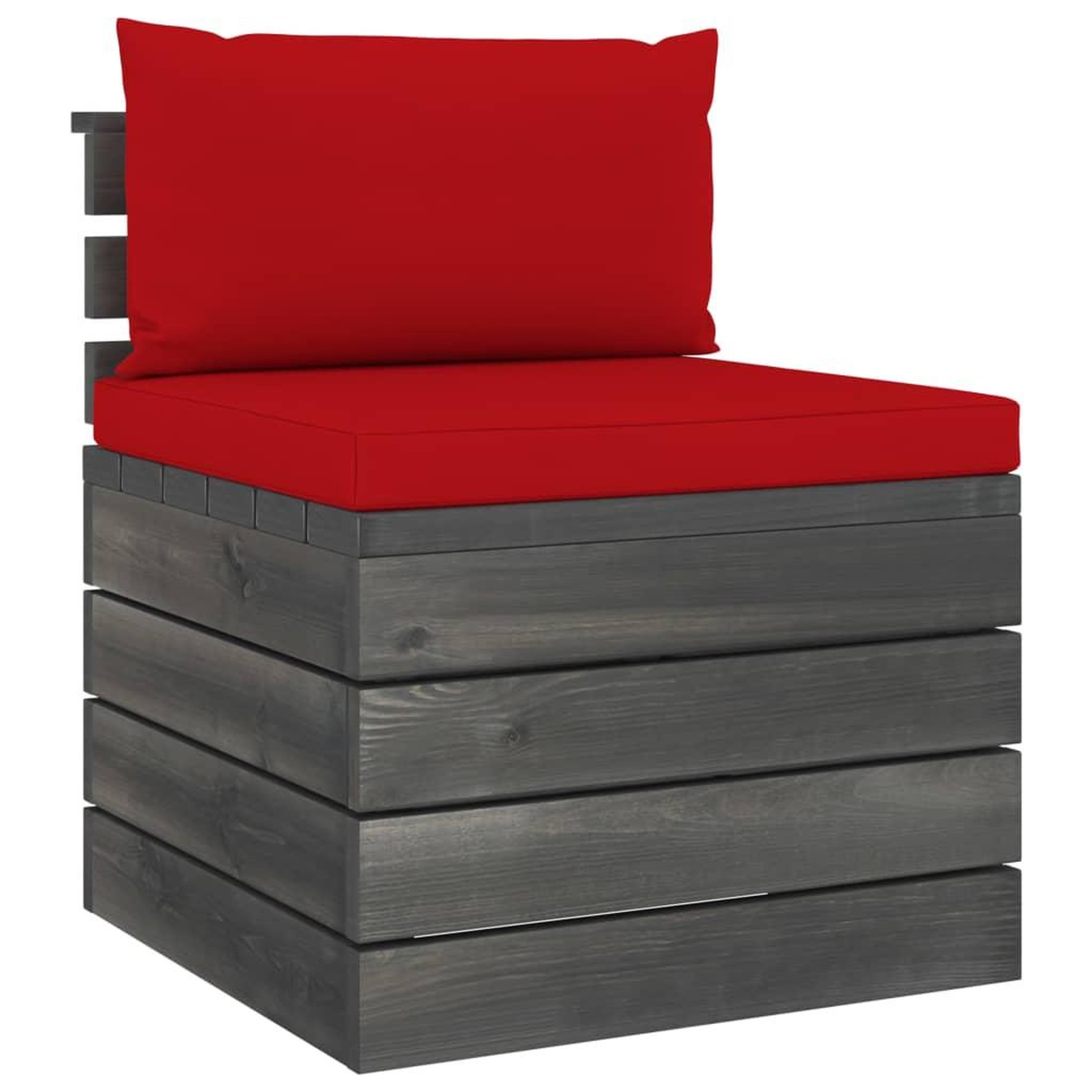Voir la diapositive 3 : VIDAXL Salon palette de jardin 2 pcs avec coussins Bois de pin massif