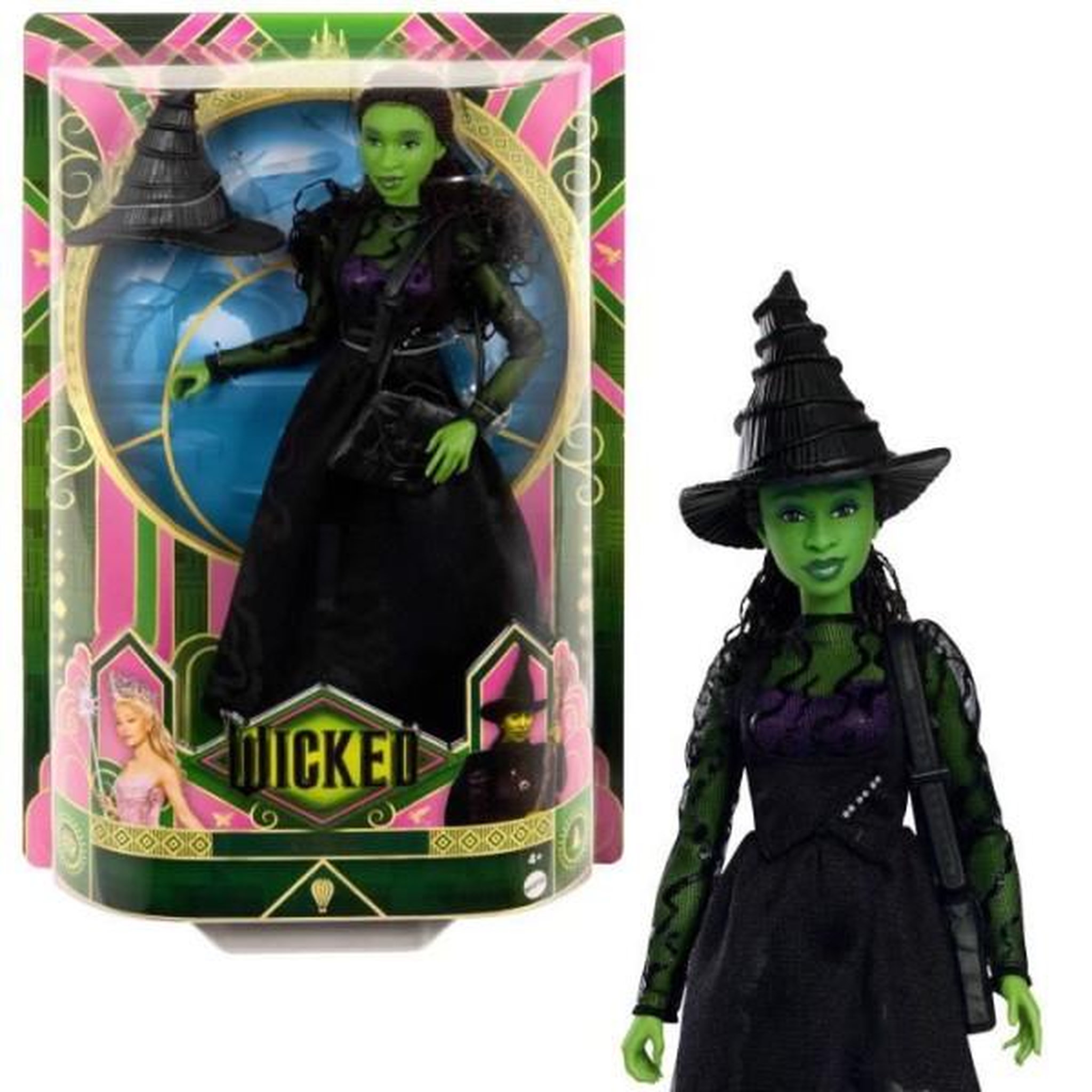 MATTEL Mattel-Wicked-Poupée Elphaba avec accessoires et habillages amovibles - Wicked - HXT62