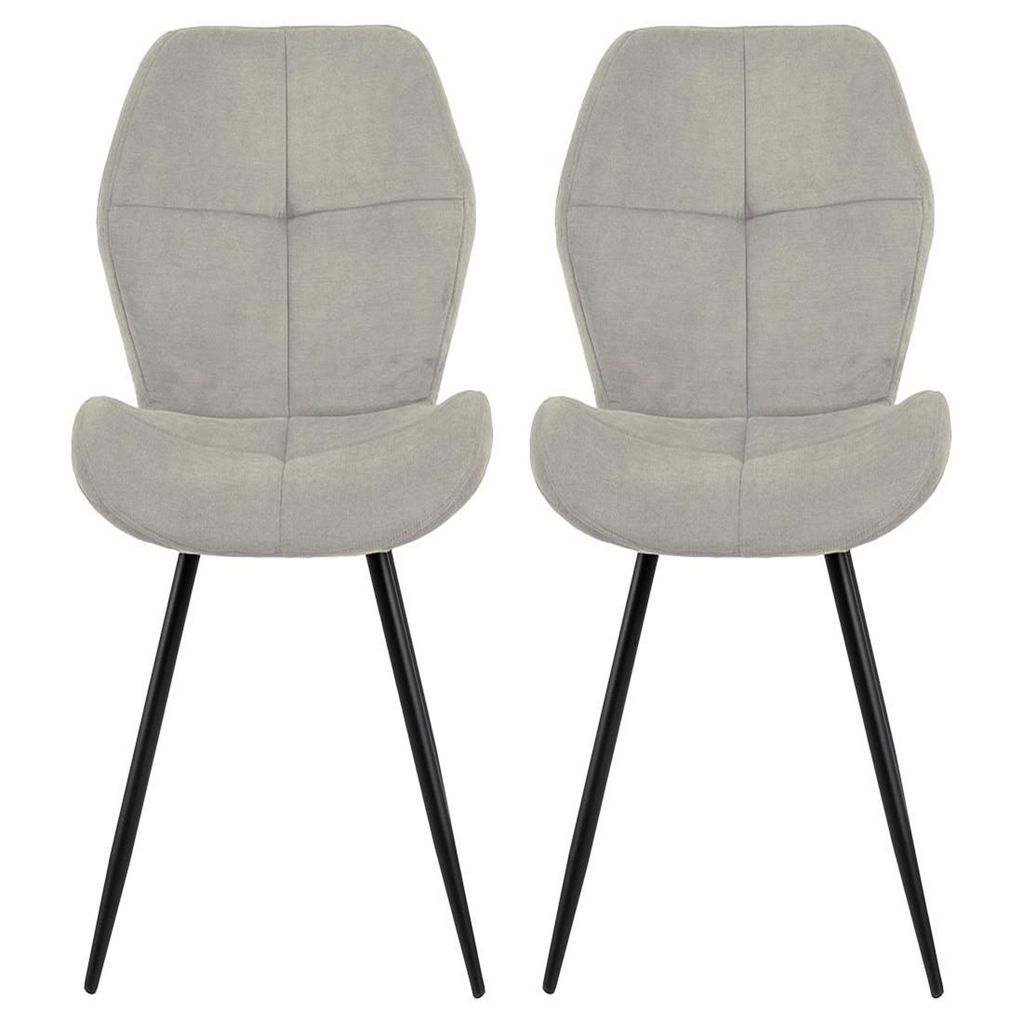 Voir la diapositive 1 : LISA DESIGN Manilla - lot de 2 chaises - en tissu microfibre - pieds en métal