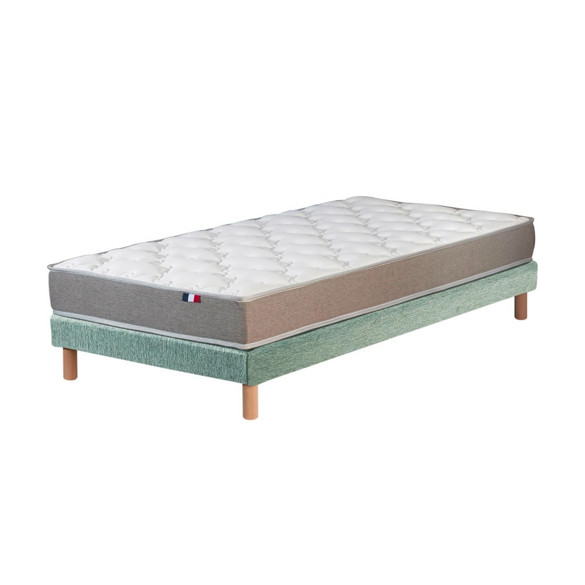 IDLITERIE Ensemble matelas mousse réversible STRATUS et sommier - confort français