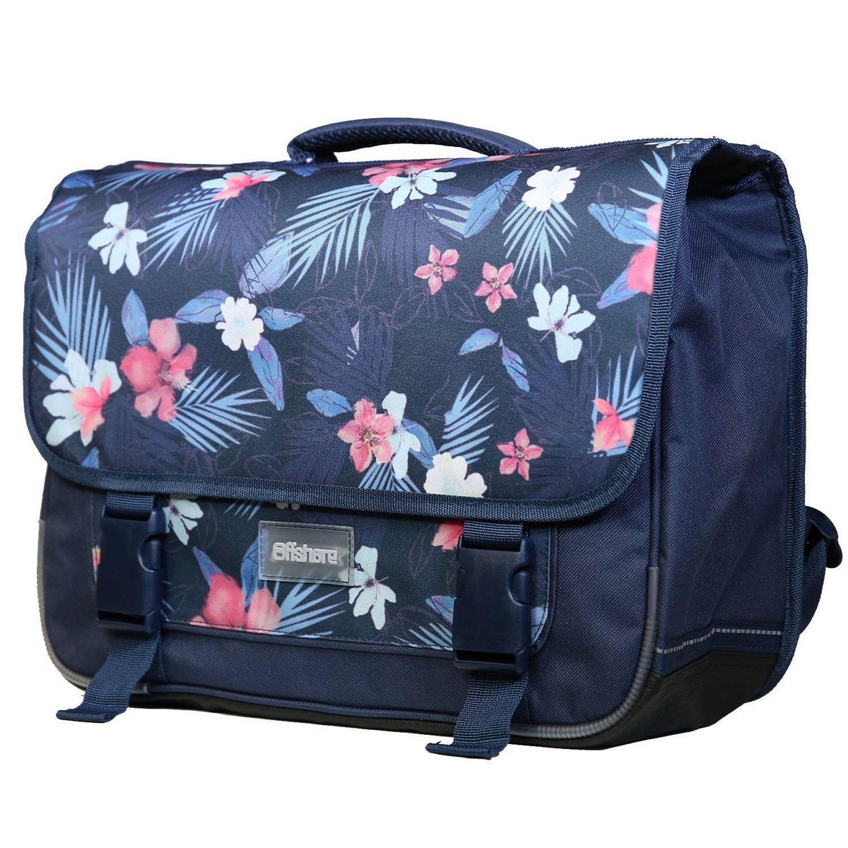 Bagtrotter BAGTROTTER Cartable 38 cm Offshore Hibiscus Fleurs Bleu