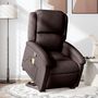 Voir la diapositive 1 : VIDAXL Fauteuil inclinable de massage Marron fonce Tissu