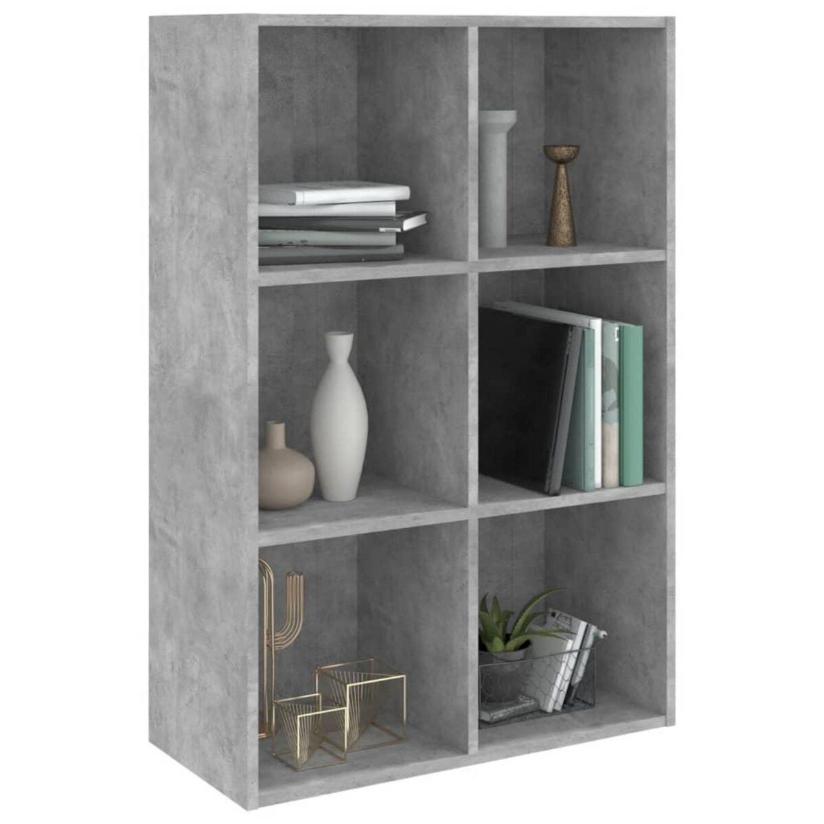 VIDAXL Bibliotheque/Buffet gris beton 66x30x98 cm bois d'ingenierie