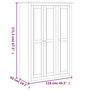Voir la diapositive 6 : VIDAXL Garde-robe a 3 portes 118x50x171,5 cm Pin Assortiment Panama