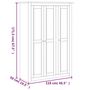 Voir la diapositive 6 : VIDAXL Garde-robe a 3 portes 118x50x171,5 cm Pin Assortiment Panama