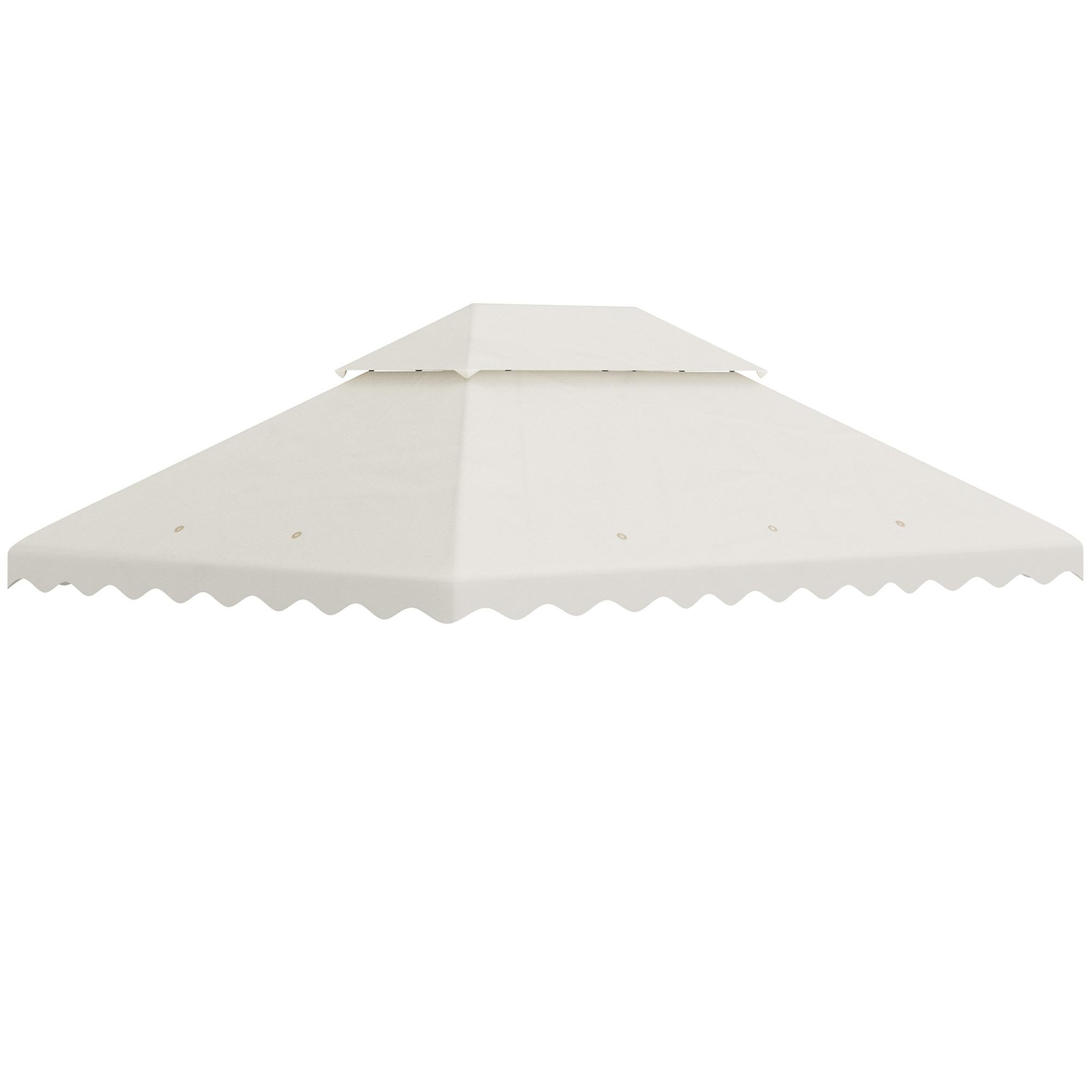 Voir la diapositive 1 : OUTSUNNY Toile de rechange pour barnum tonnelle 4 x 3 m tissu polyester haute densité 180 g/m² anti-UV crème