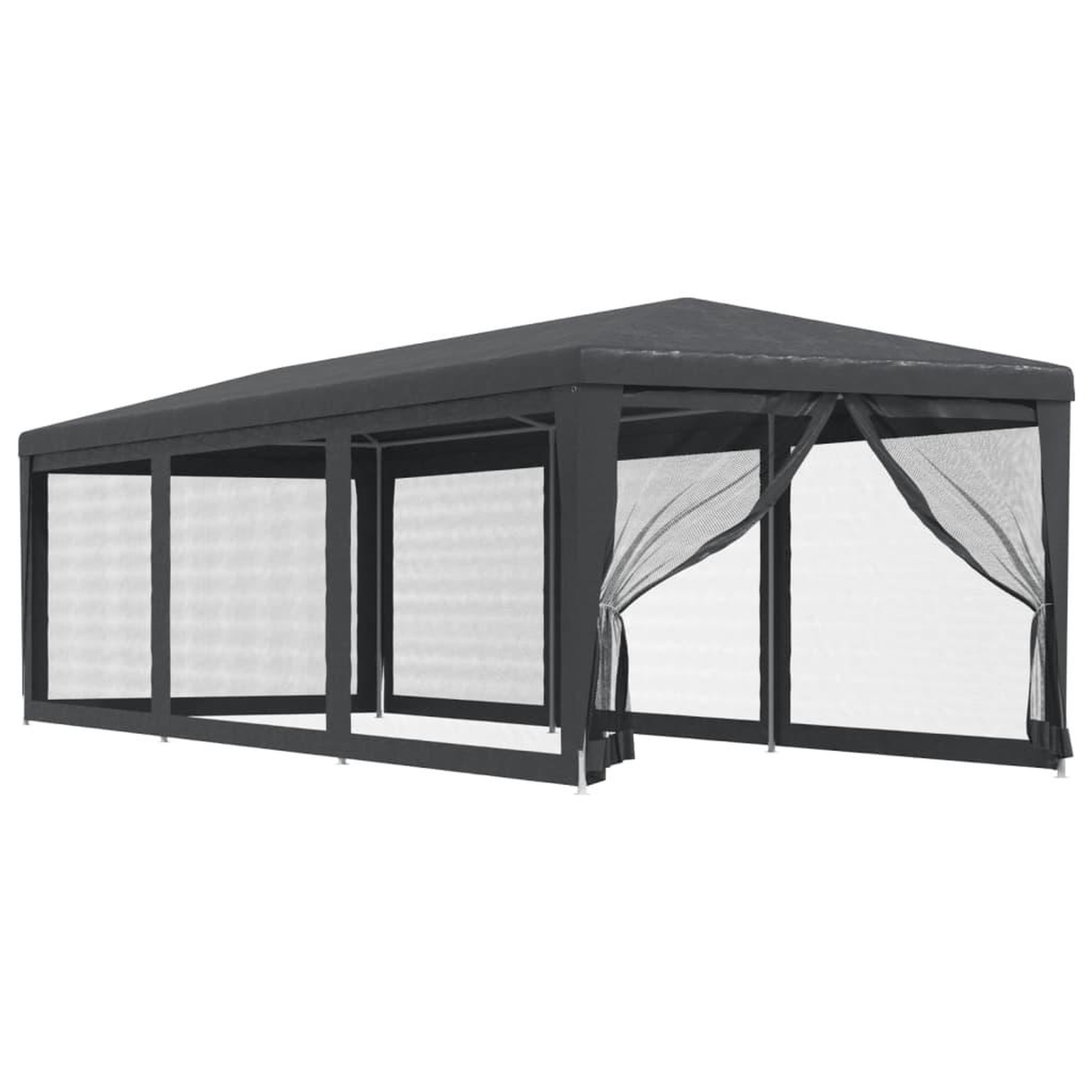Voir la diapositive 2 : VIDAXL Tente de fete avec 8 parois laterales en maille Anthracite 3x9m
