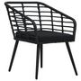 Voir la diapositive 2 : VIDAXL Chaises de jardin lot de 2 avec coussins Resine tressee Noir