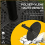 Voir la diapositive 5 : OUTSUNNY Pied de parasol rond base de lestage Ø 45 x 33H cm HDPE aspect rotin tressé poids net 8 Kg noir