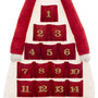 Voir la diapositive 2 : FEERIC LIGHT & CHRISTMAS Calendrier de l'avent Renne de Noël en polyester à suspendre - Longueur 99 cm - Rouge