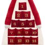 Voir la diapositive 2 : FEERIC LIGHT & CHRISTMAS Calendrier de l'avent Renne de Noël en polyester à suspendre - Longueur 99 cm - Rouge