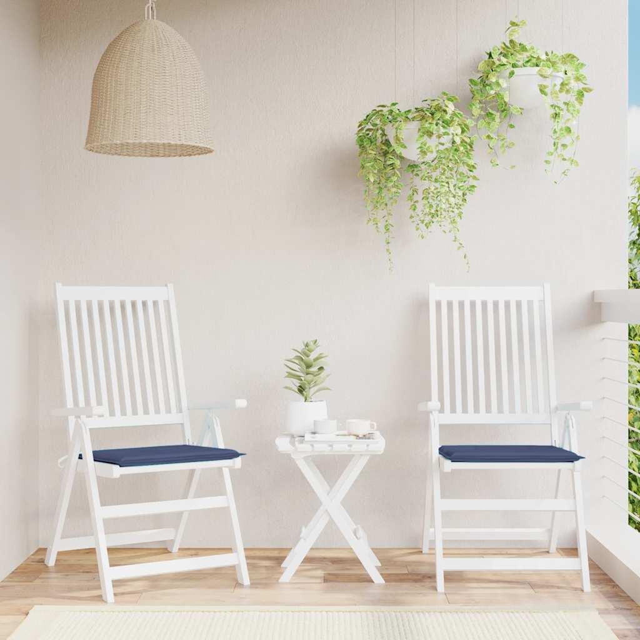 VIDAXL Coussins de palette lot de 2 bleu marine 40x40x3 cm