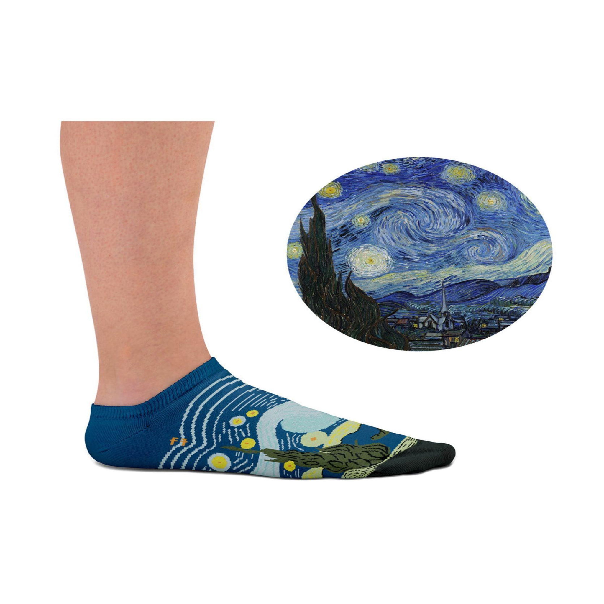 Voir la diapositive 2 : SOCK AFFAIRS Socquettes la nuit étoilée, van gogh