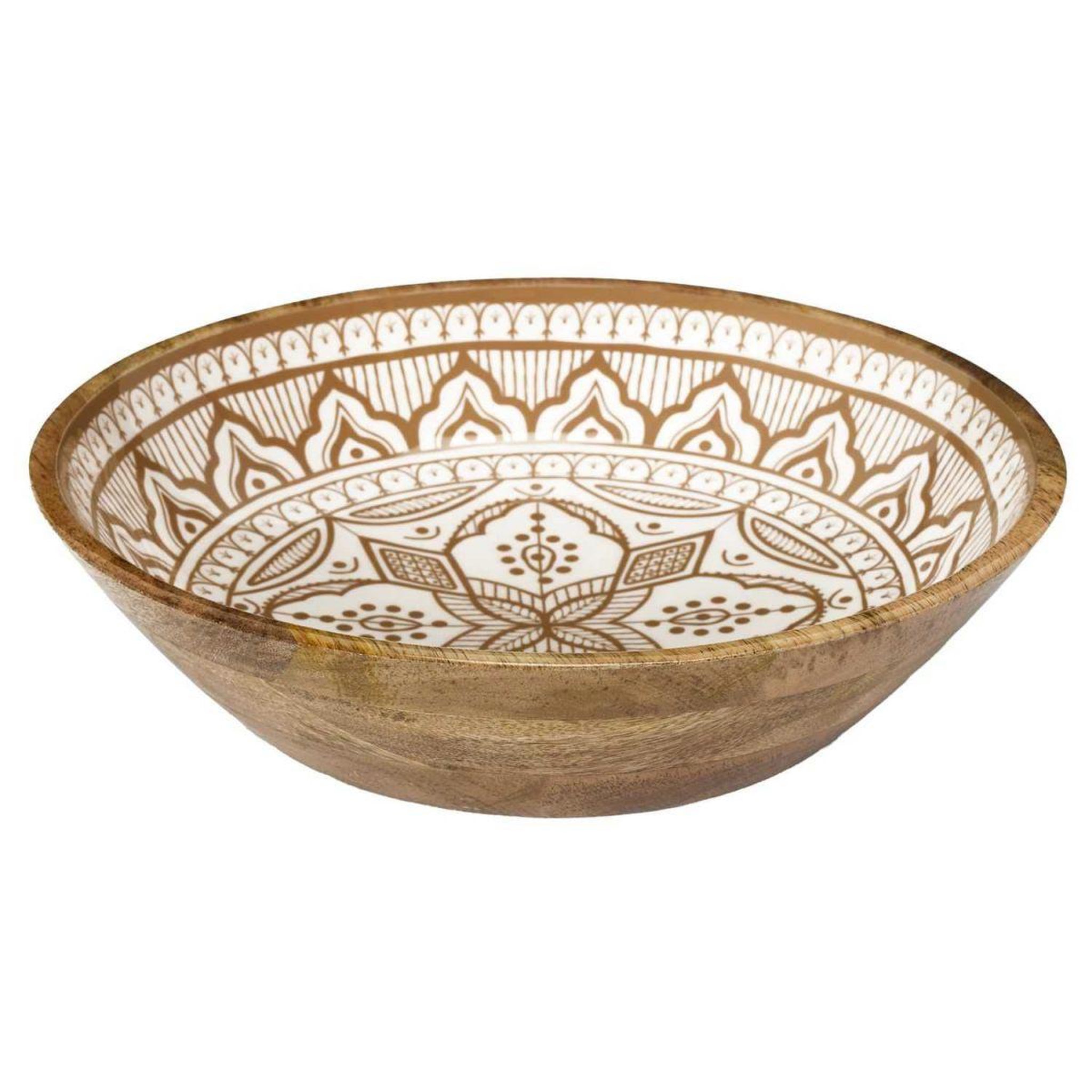 The Home Deco Factory Saladier en Bois  Dune  33cm Terracotta
