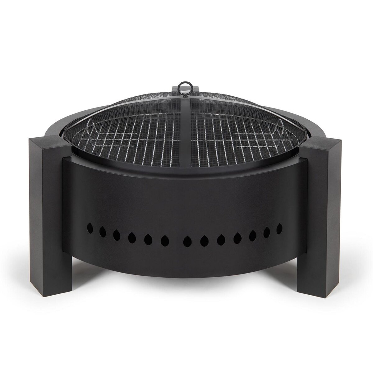 LIVOO Brasero au bois ou au charbon 47.5cm noir - doc286