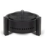 LIVOO Brasero au bois ou au charbon 47.5cm noir - doc286