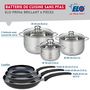Voir la diapositive 2 : ELO Ensemble de 3 Poêles de cuisson 24, 28 et 32 cm et 3 faitouts 16, 20 et 24 cm Elo Prima Brillant