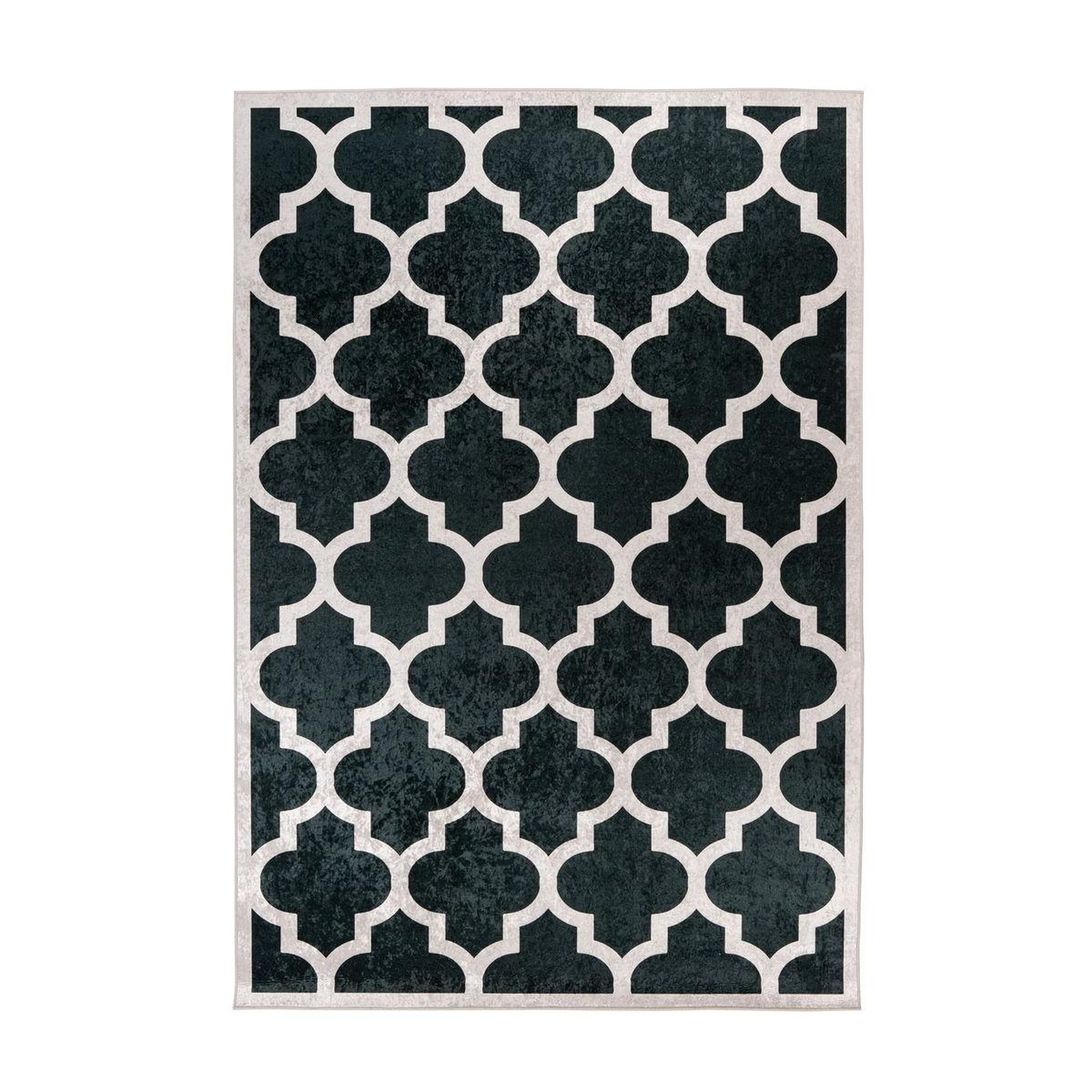 Voir la diapositive 1 : Paris Prix Tapis Imprimé à Poils Courts  Sally  Noir & Crème