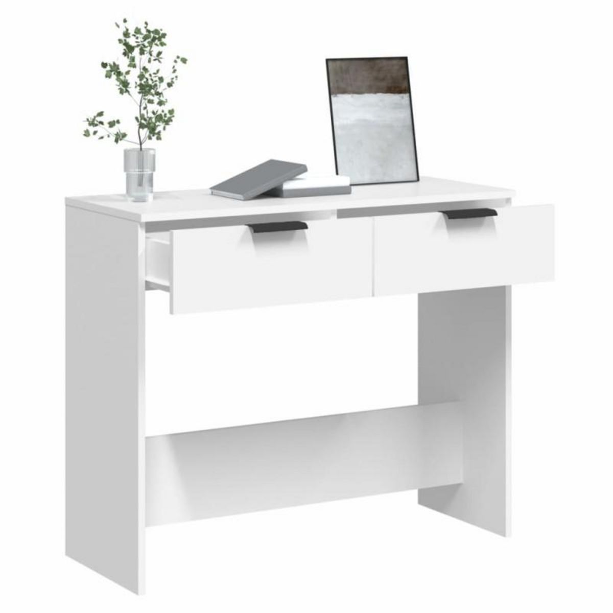 VIDAXL Table console Blanc 90x36x75 cm Bois d ingénierie