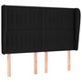 Voir la diapositive 2 : VIDAXL Tete de lit avec oreilles Noir 147x23x118/128 cm Tissu
