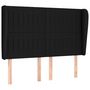 Voir la diapositive 2 : VIDAXL Tete de lit avec oreilles Noir 147x23x118/128 cm Tissu