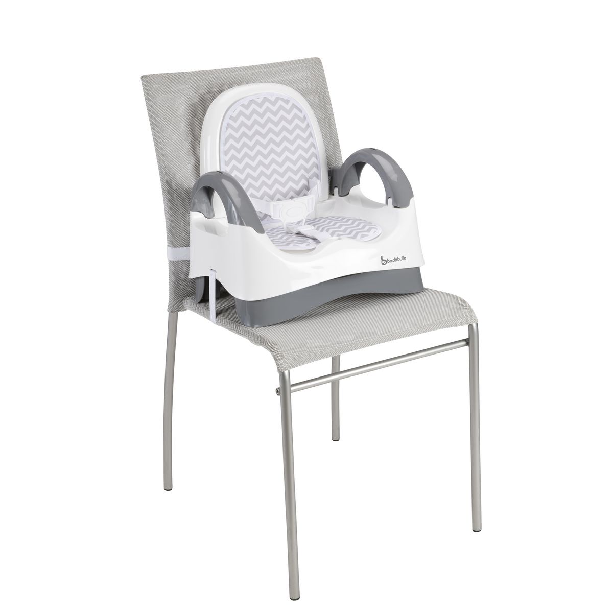BADABULLE Rehausseur de chaise confort évolutif - Gris/blanc