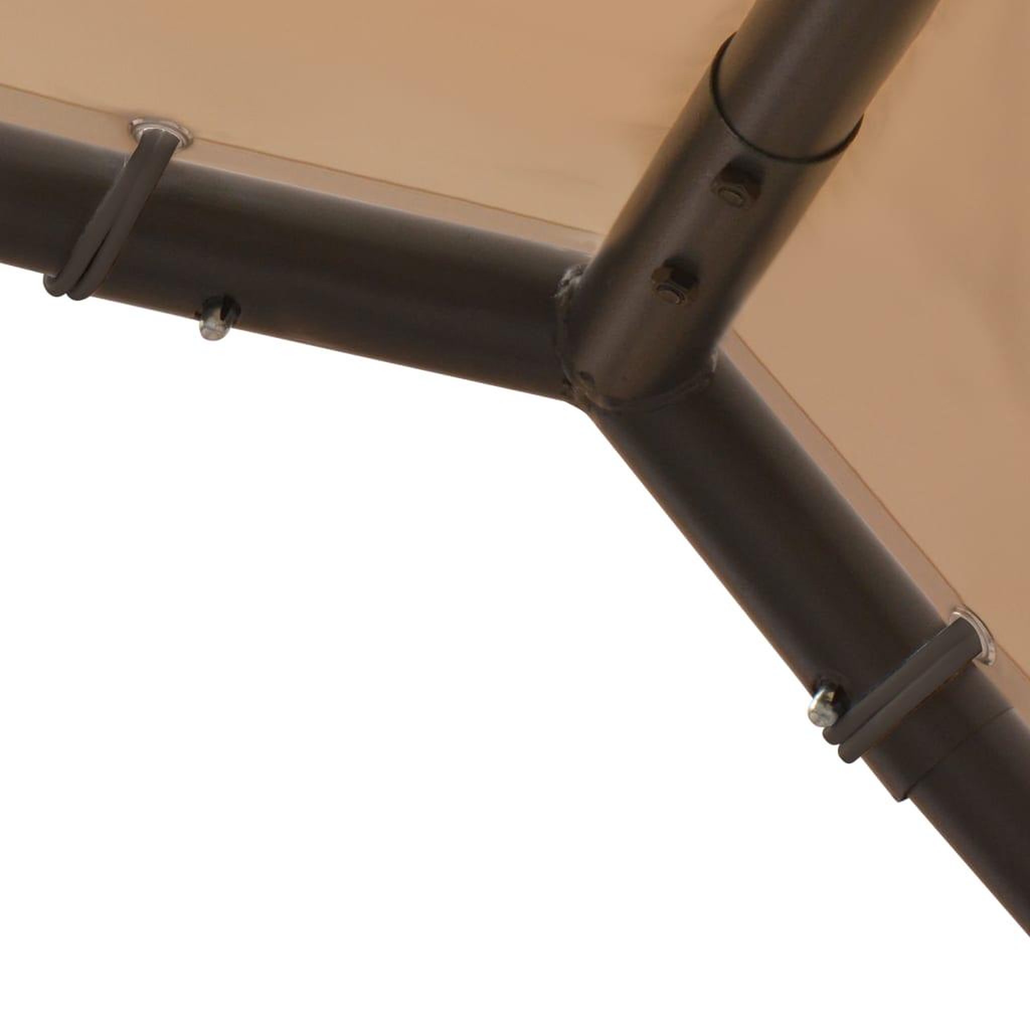 Voir la diapositive 5 : VIDAXL Tente a auvent beige 4x4 m acier et tissu