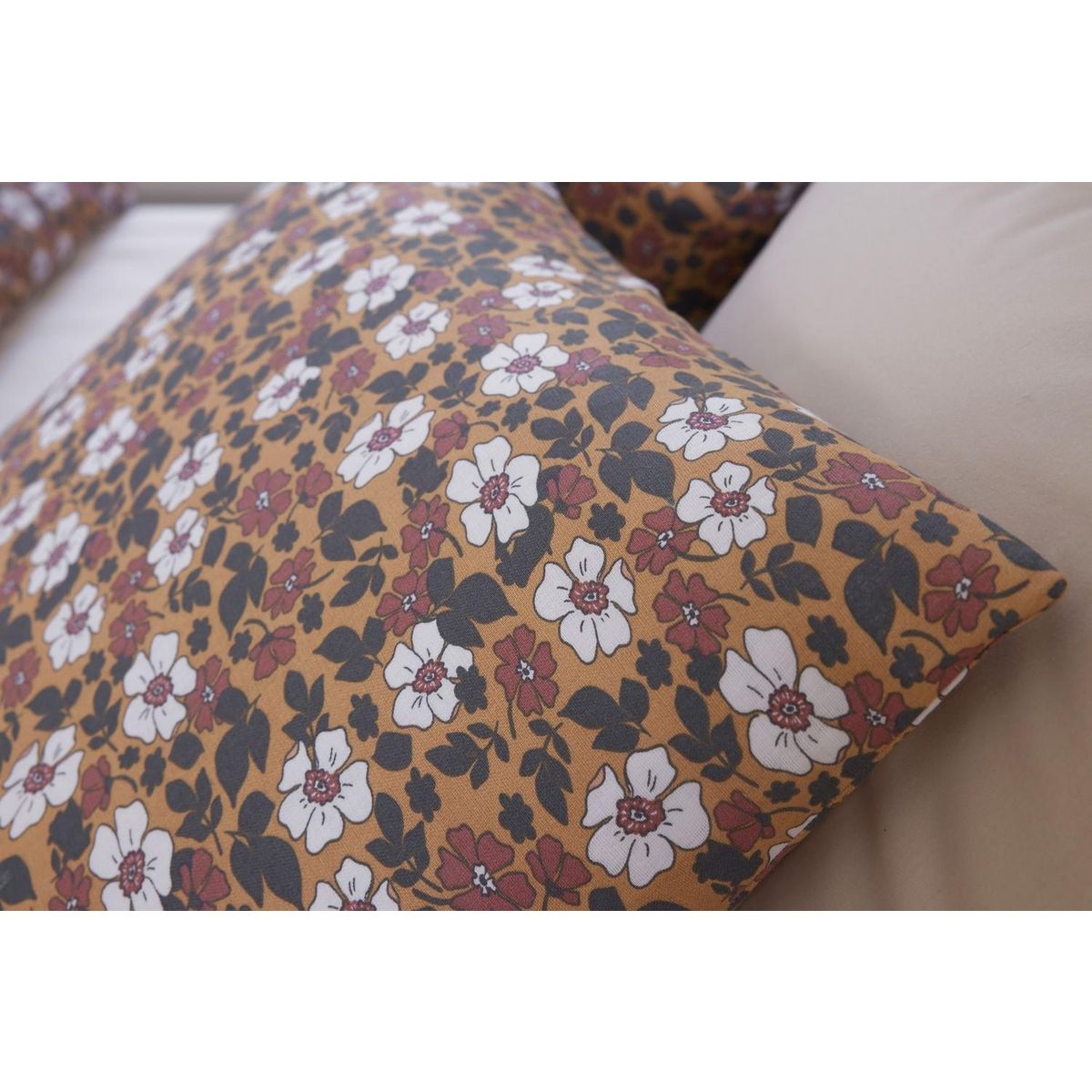 BATON ROUGE Parure housse de couette 100% gaze de coton imprimé verone