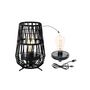 Voir la diapositive 2 : JARDIDECO Lanterne de jardin solaire décorative noire - Ø 18 x 27,5 cm - Jardideco