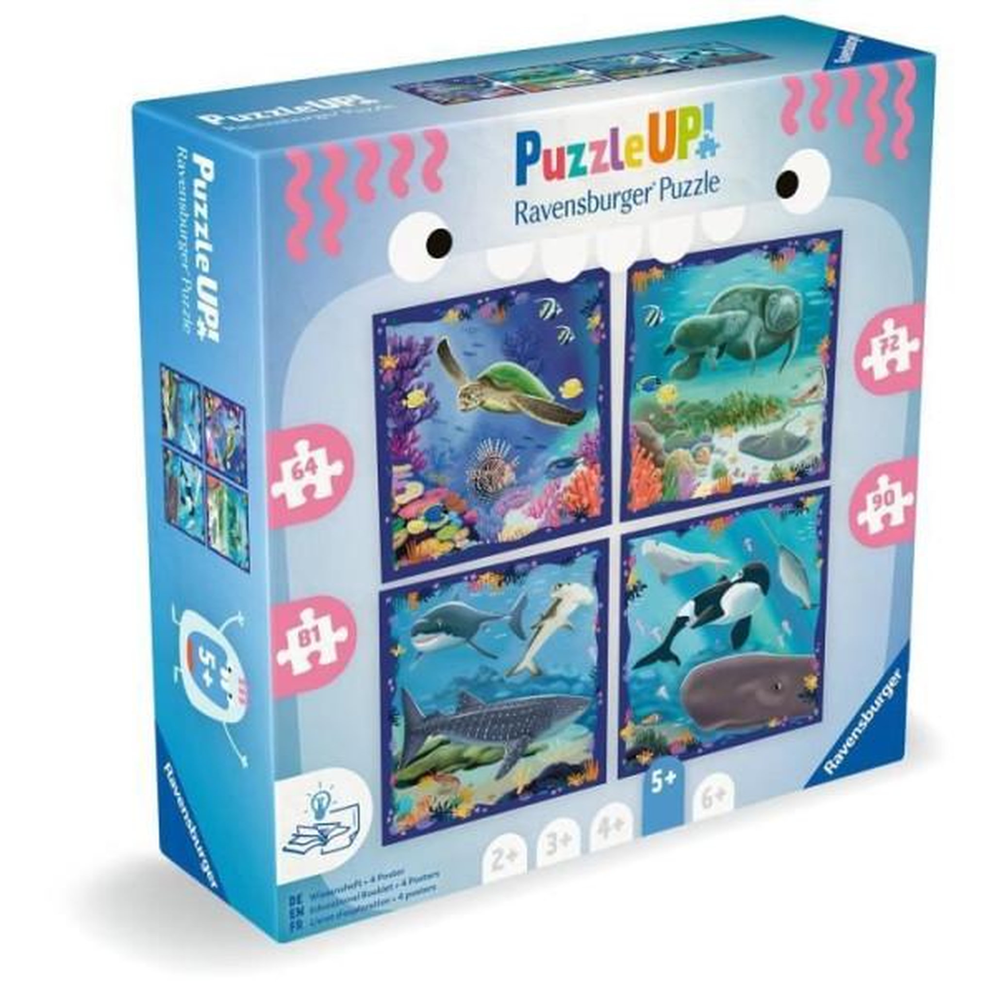 Voir la diapositive 4 : RAVENSBURGER Puzzle enfant, puzzle up!, les animaux marins, des 5 ans, 12004004, ravensburger