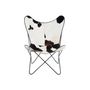 Voir la diapositive 3 : Paris Prix Fauteuil Design Peau de Vache  Papillon  92cm Noir & Blanc