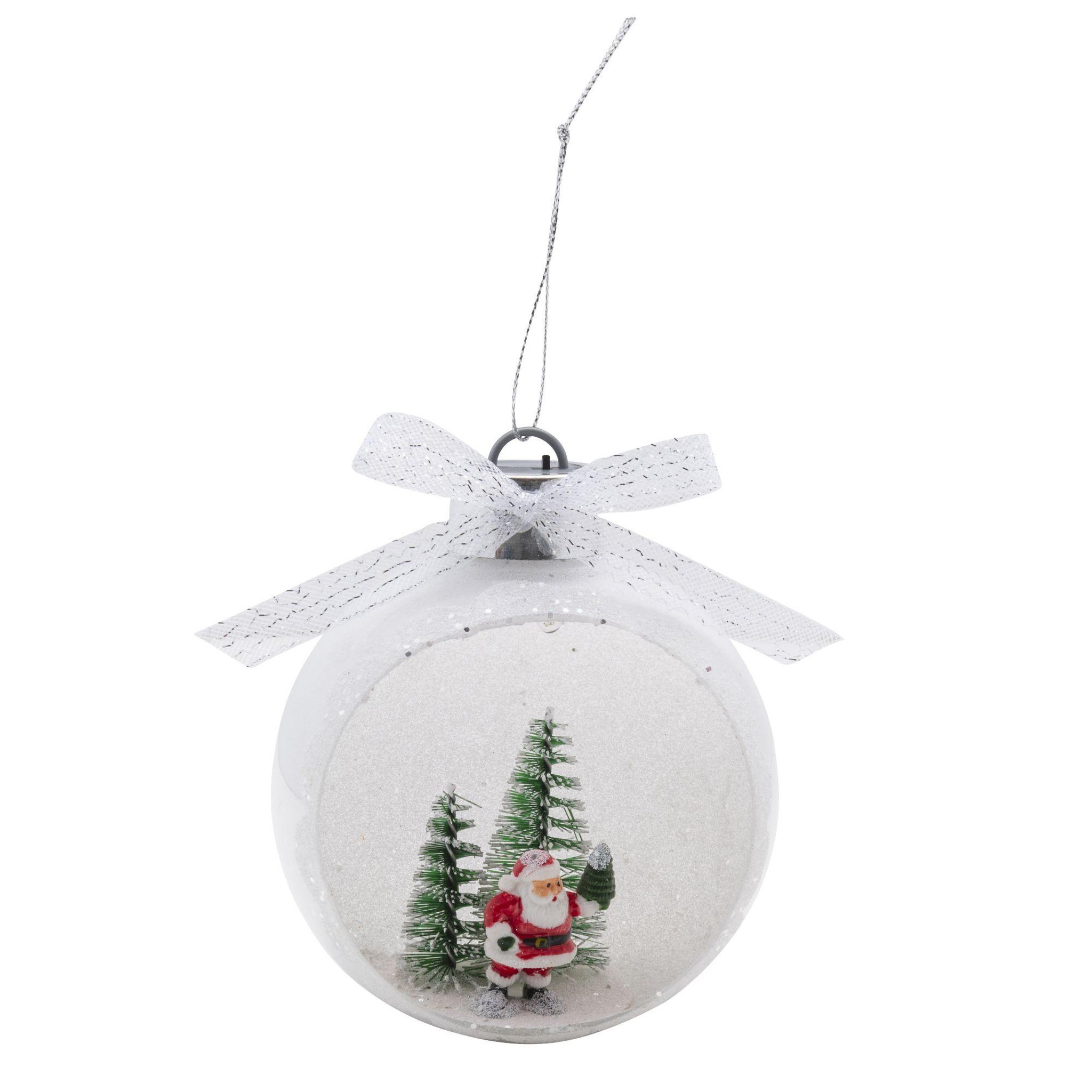 WERKAPRO Boule Papa Noël lumineuse  10 x 8 x 12 cm