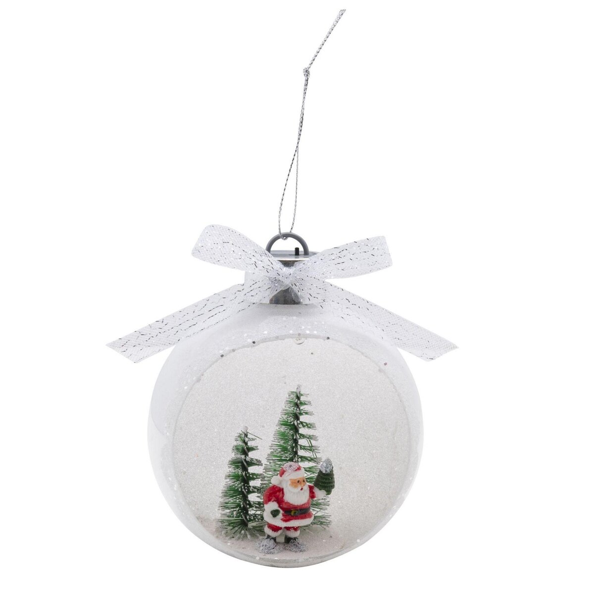 WERKAPRO Boule Papa Noël lumineuse  10 x 8 x 12 cm