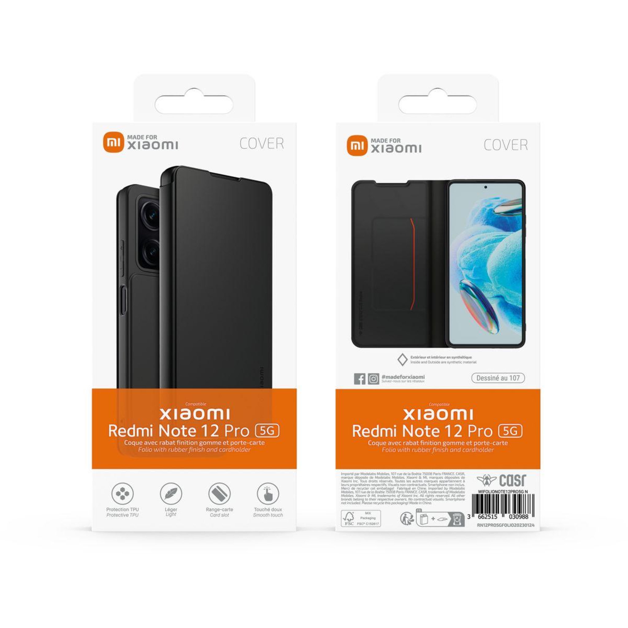 Voir la diapositive 2 : XIAOMI Etui Redmi Note 12 PRO 5G noir