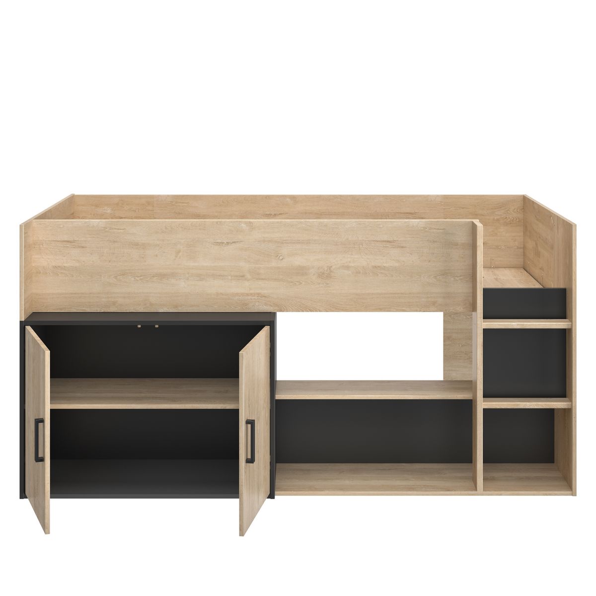 Lit combiné 90x200cm avec rangements CLEVELAND