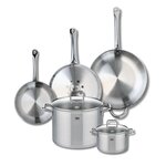ELO Ensemble de 3 Poêles de cuisson 24, 28 et 32 cm et 2 faitouts 16 et 26 cm Elo Profi Citrin