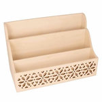 Artemio Range-courrier fleurs en bois - 28 x 13,7 x 18 cm