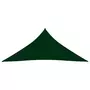 VIDAXL Voile parasol tissu oxford triangulaire 4x4x4 m vert fonce