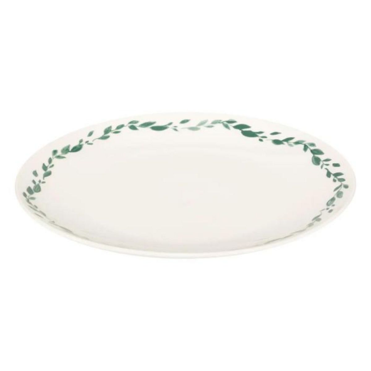 SECRET DE GOURMET Lot de 6 Assiettes Plates  Laurier  26cm Blanc