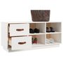 Voir la diapositive 5 : VIDAXL Banc a chaussures Blanc 100x34x45 cm Bois de pin massif