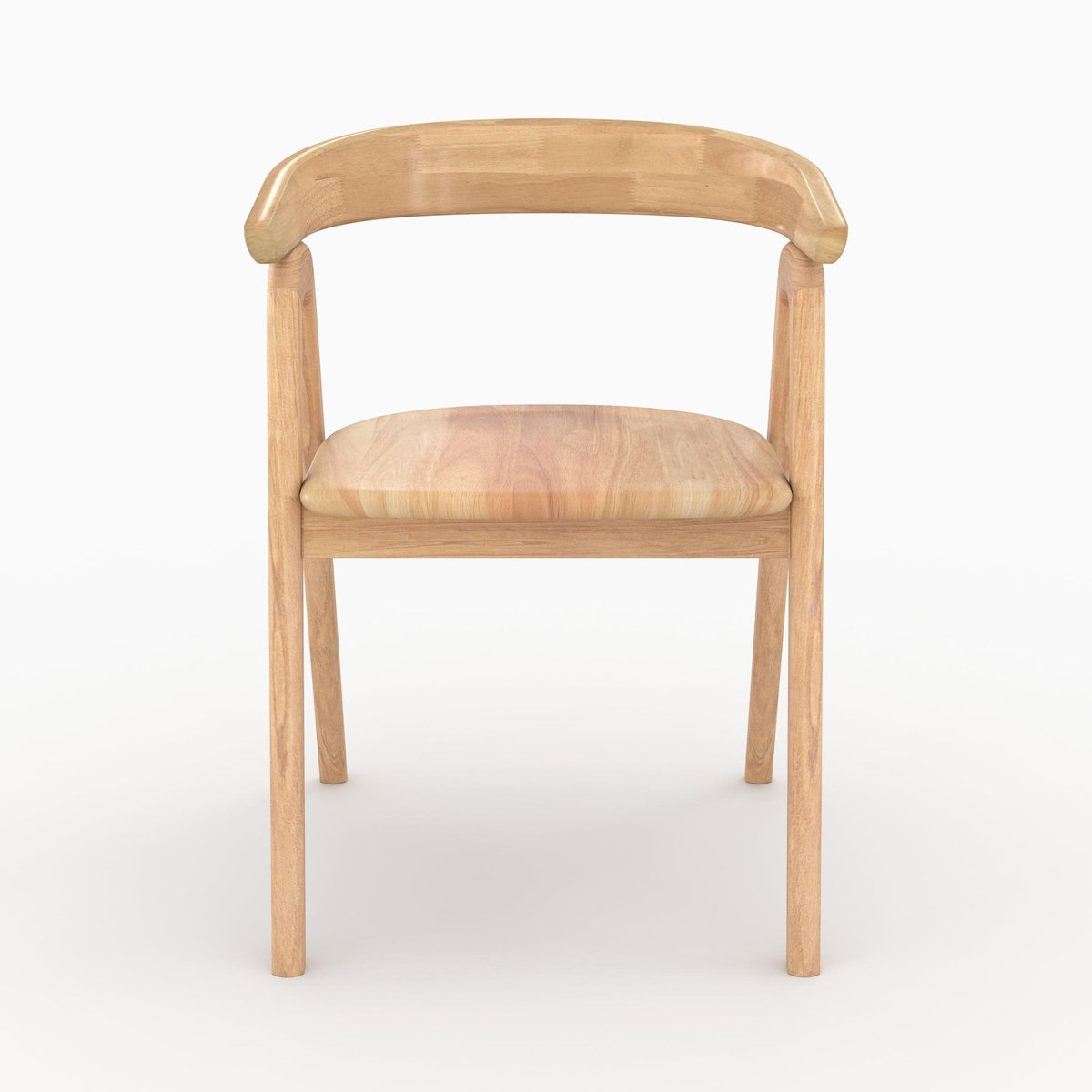 MAISON PAVANE Chaise en bois d'hévéa clair avec accoudoirs-Hawa