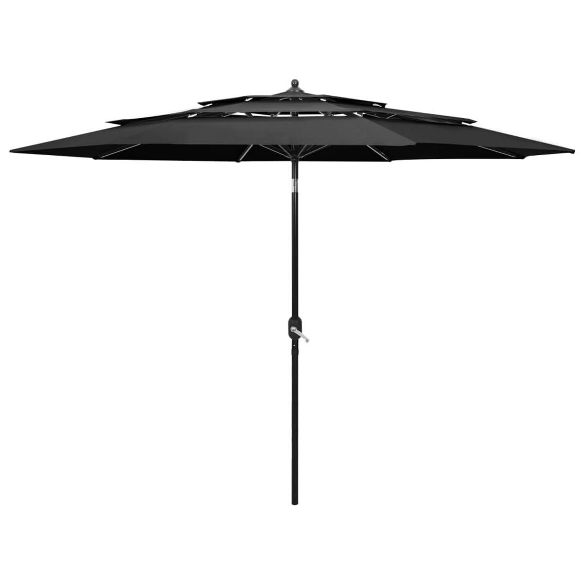 VIDAXL Parasol de jardin a 3 niveaux avec mat en aluminium anthracite