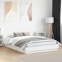 Voir la diapositive 1 : VIDAXL Cadre de lit avec LED sans matelas blanc 160x200 cm