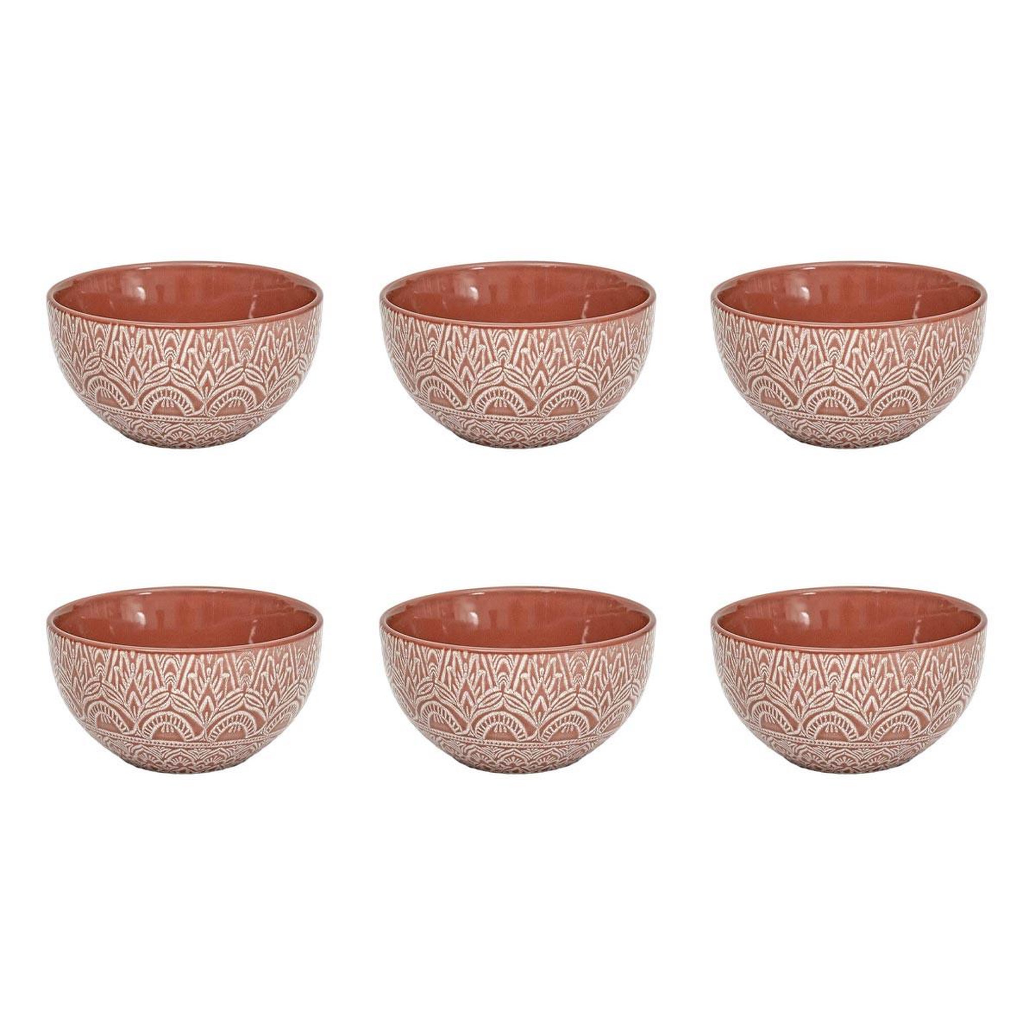 The Home Deco Factory Lot de 6 bols  sahara  65cl terracotta