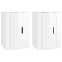 Voir la diapositive 2 : VIDAXL Meubles TV muraux 2 pcs Blanc brillant 40x34,5x60 cm