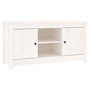 Voir la diapositive 2 : VIDAXL Meuble TV Blanc 103x36,5x52 cm Bois de pin massif